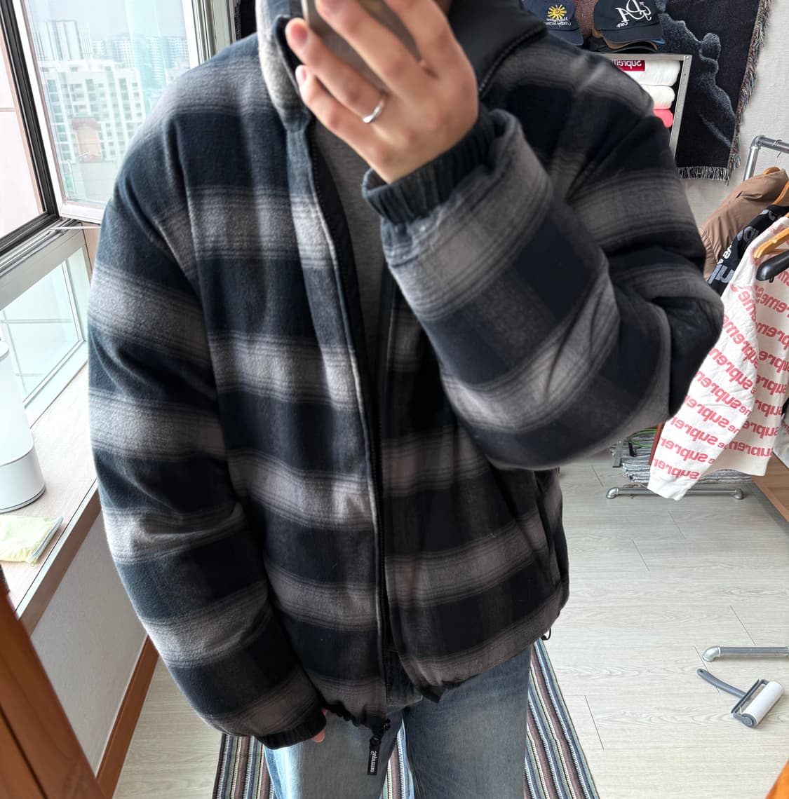 슈프림 플란넬 리버시블 퍼피 패딩 상품이미지2