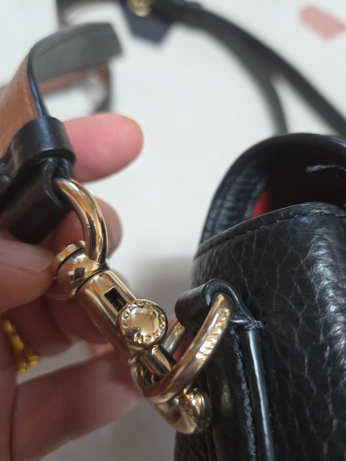 코치 여성 홀스 앤 캐리지 새들 백 블랙 검정 크로스백 상품이미지3