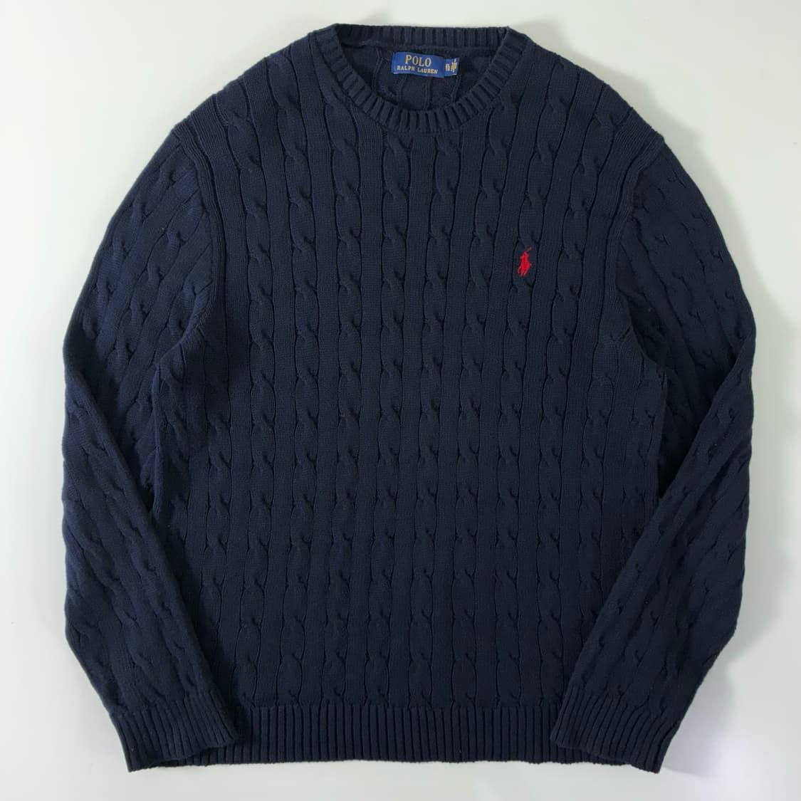Polo  폴로 랄프로렌 자수 코튼 꽈배기 니트 상품이미지1