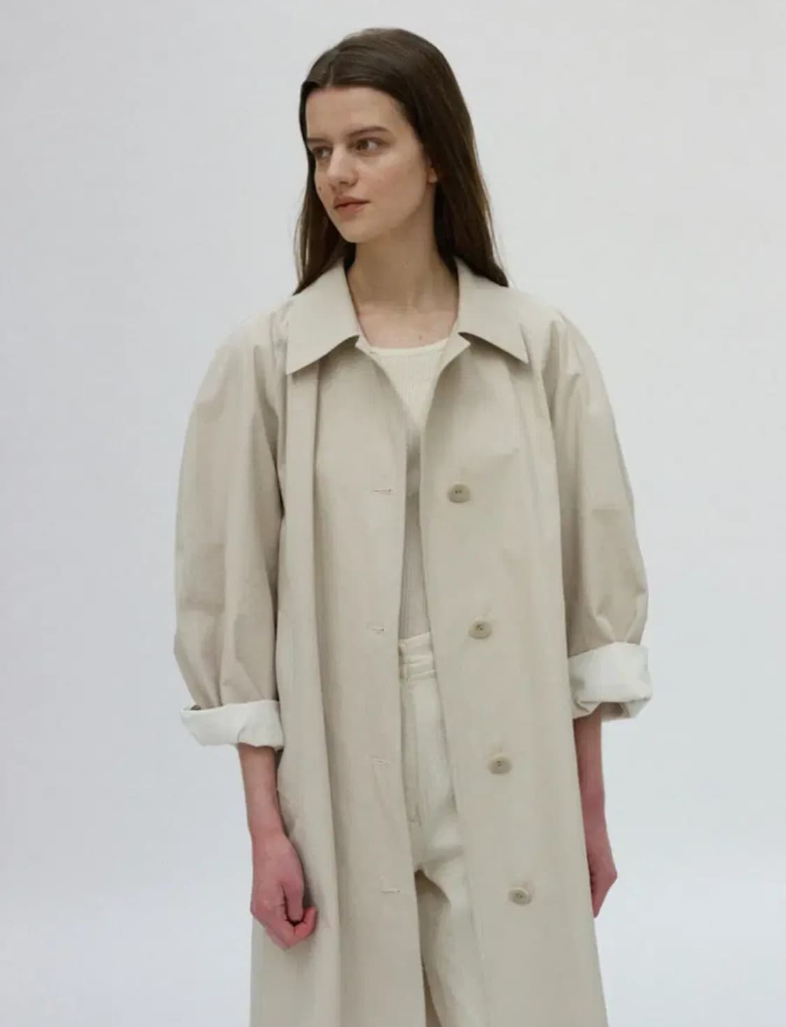 낫띵리튼 볼륨 발마칸 트렌치코트 상품이미지1