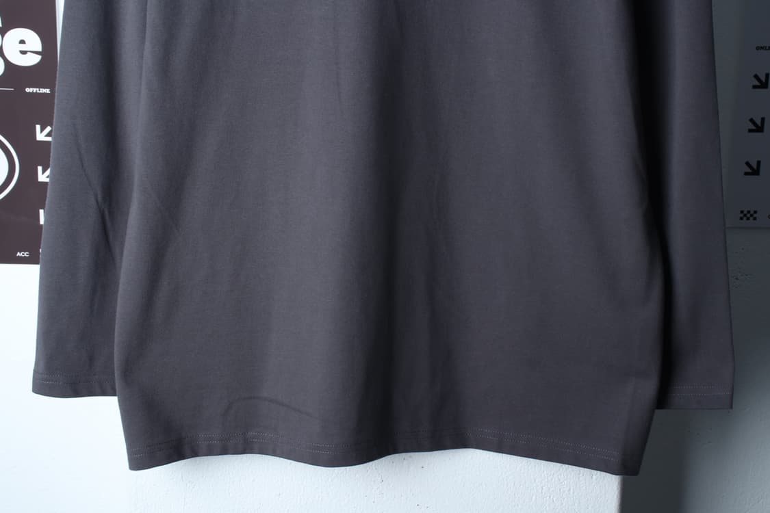 (M-XL) 메르고 긴팔티셔츠 차콜 무지 놈코어-H32531 상품이미지4