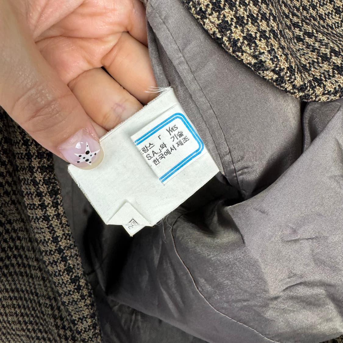 YSL 생로랑 체크 블레이져 블레이저 자켓 38R 상품이미지8