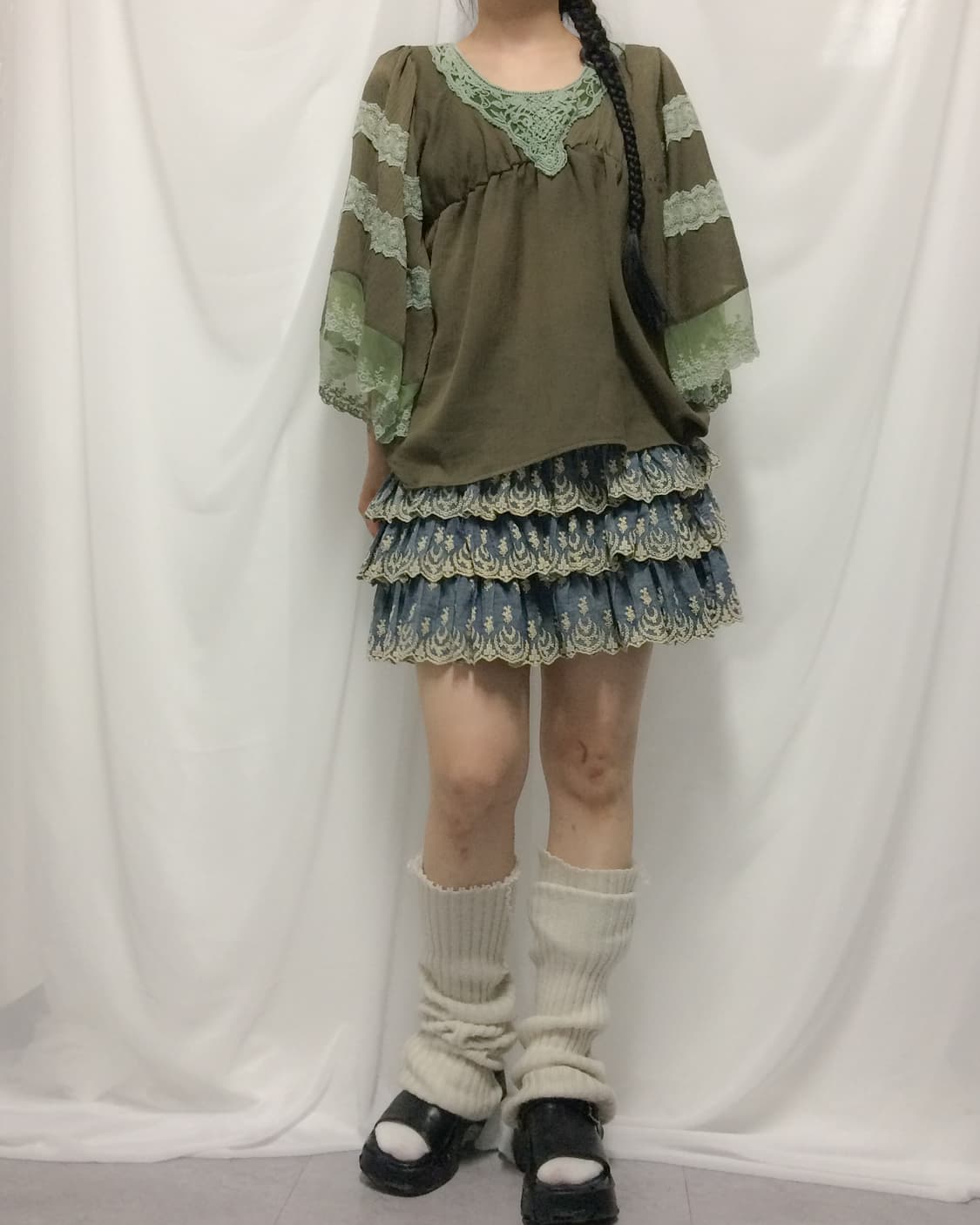 Fairy mood lace trimming blouse 상품이미지5