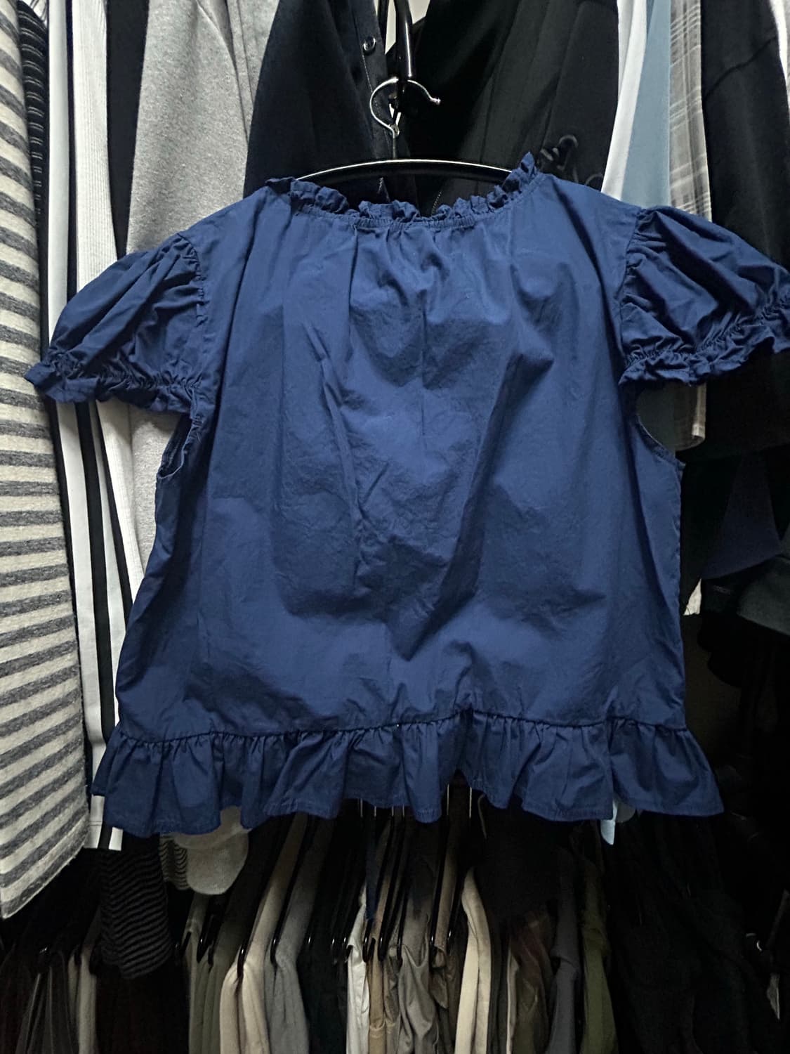 빈티지 블루 블라우스 상품이미지2