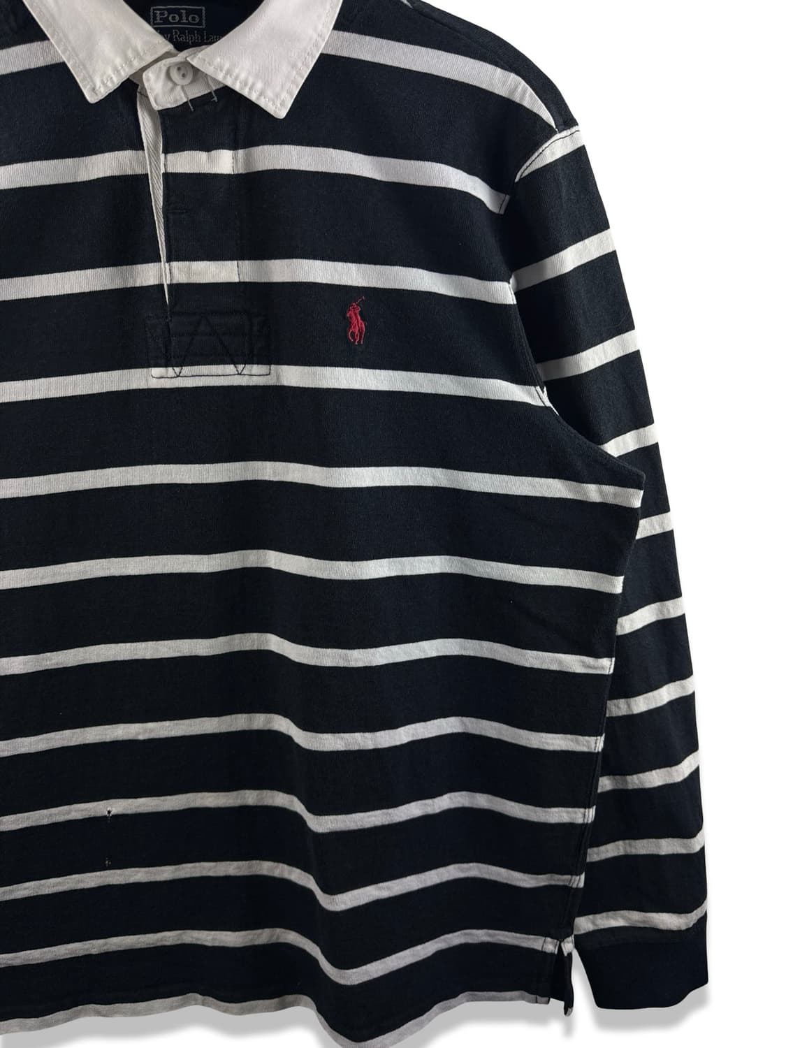 폴로랄프로렌 블랙 화이트 스트라이프 럭비셔츠2829 상품이미지4