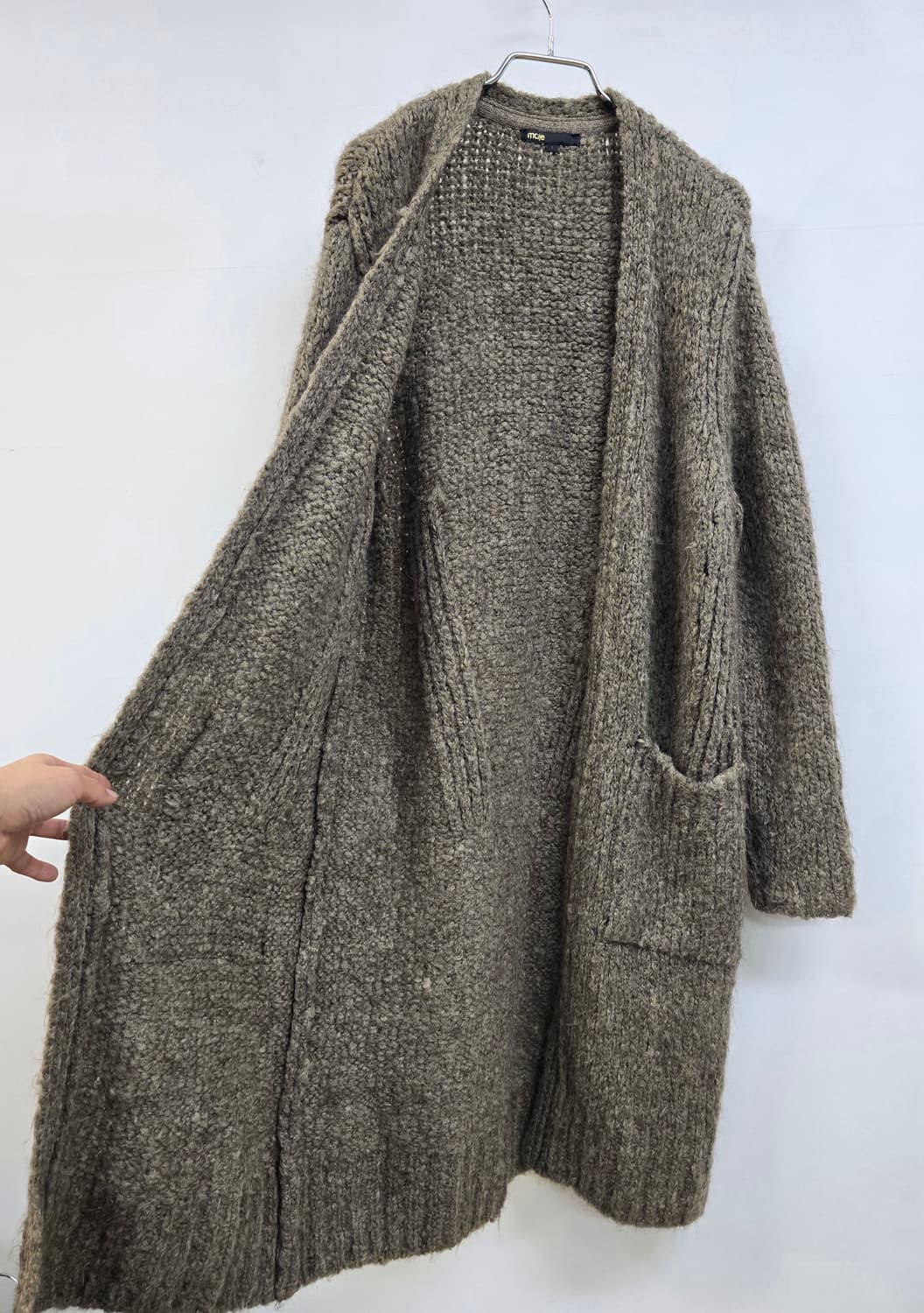 마쥬 여리여리 도톰 굵은 짜임 울 롱니트가디건 상품이미지8