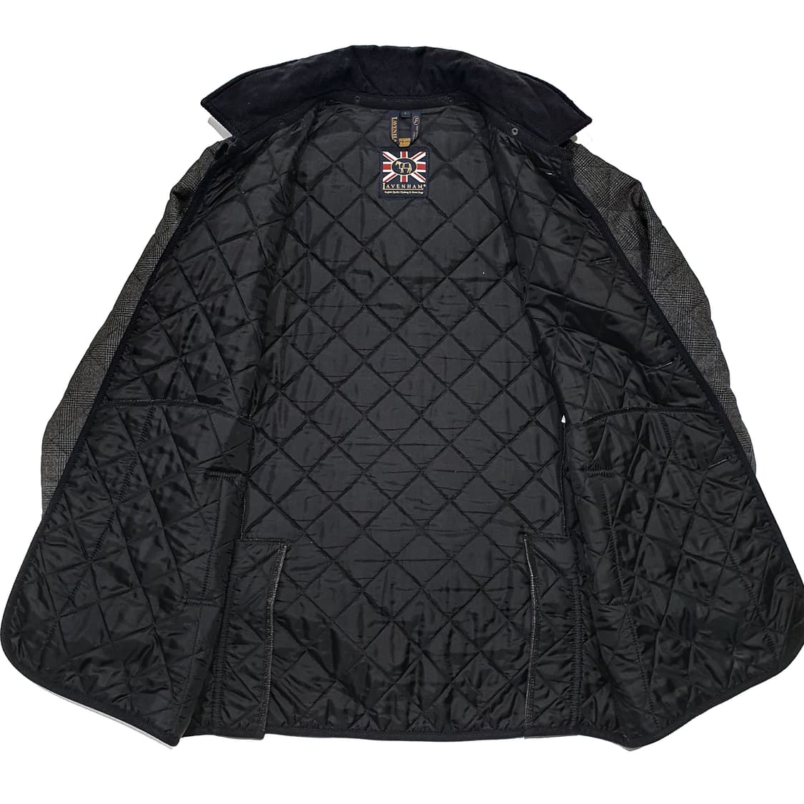 라벤햄 울 퀼팅 자켓 글렌체크 L (105) lavenham 상품이미지8