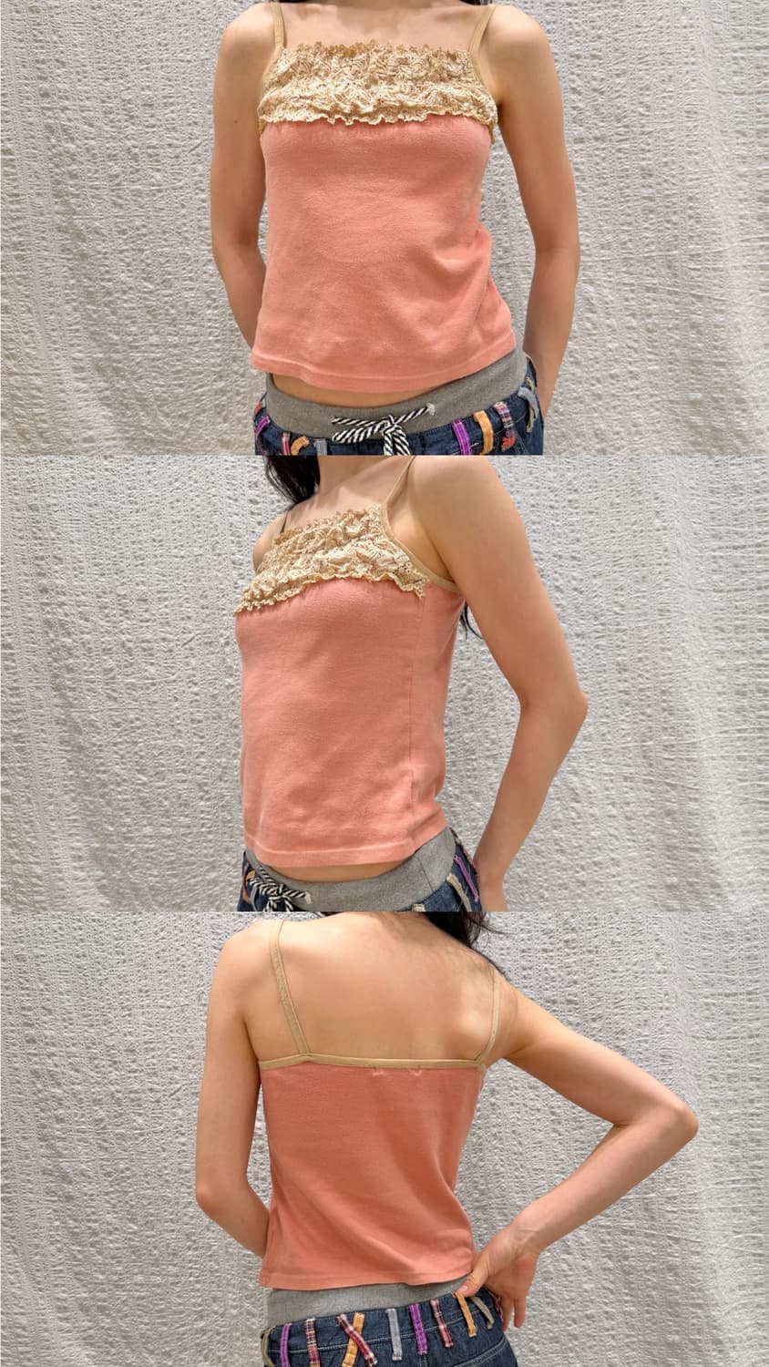 Lace coral pink sleeveless 상품이미지6