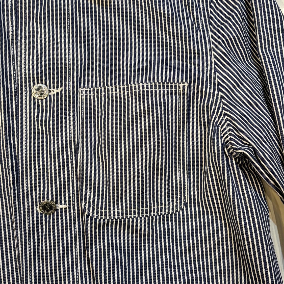 아페쎄 스트라이프 트러커 자켓 S 상품이미지3