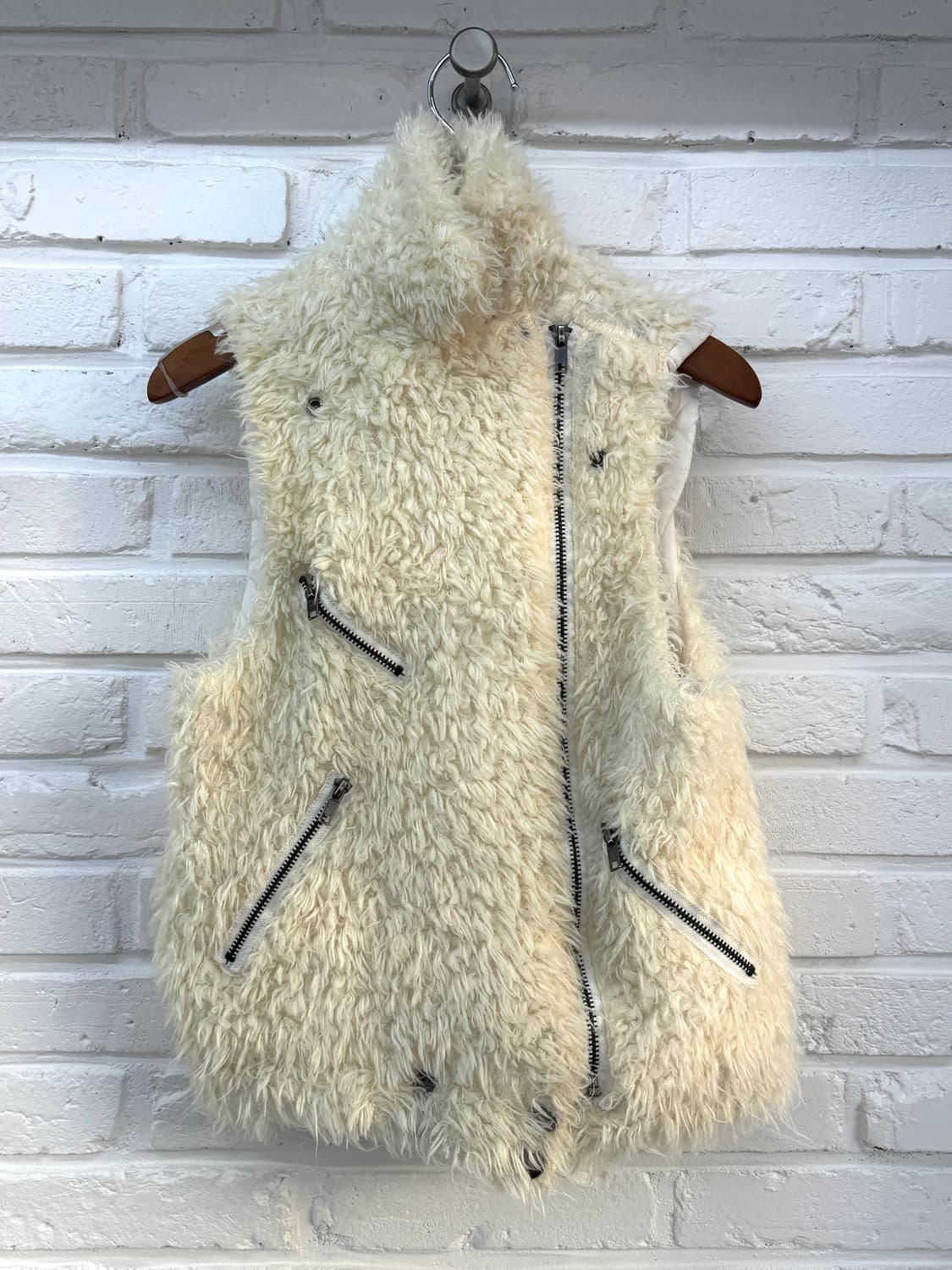 화이트 퍼 베스트 상품이미지3