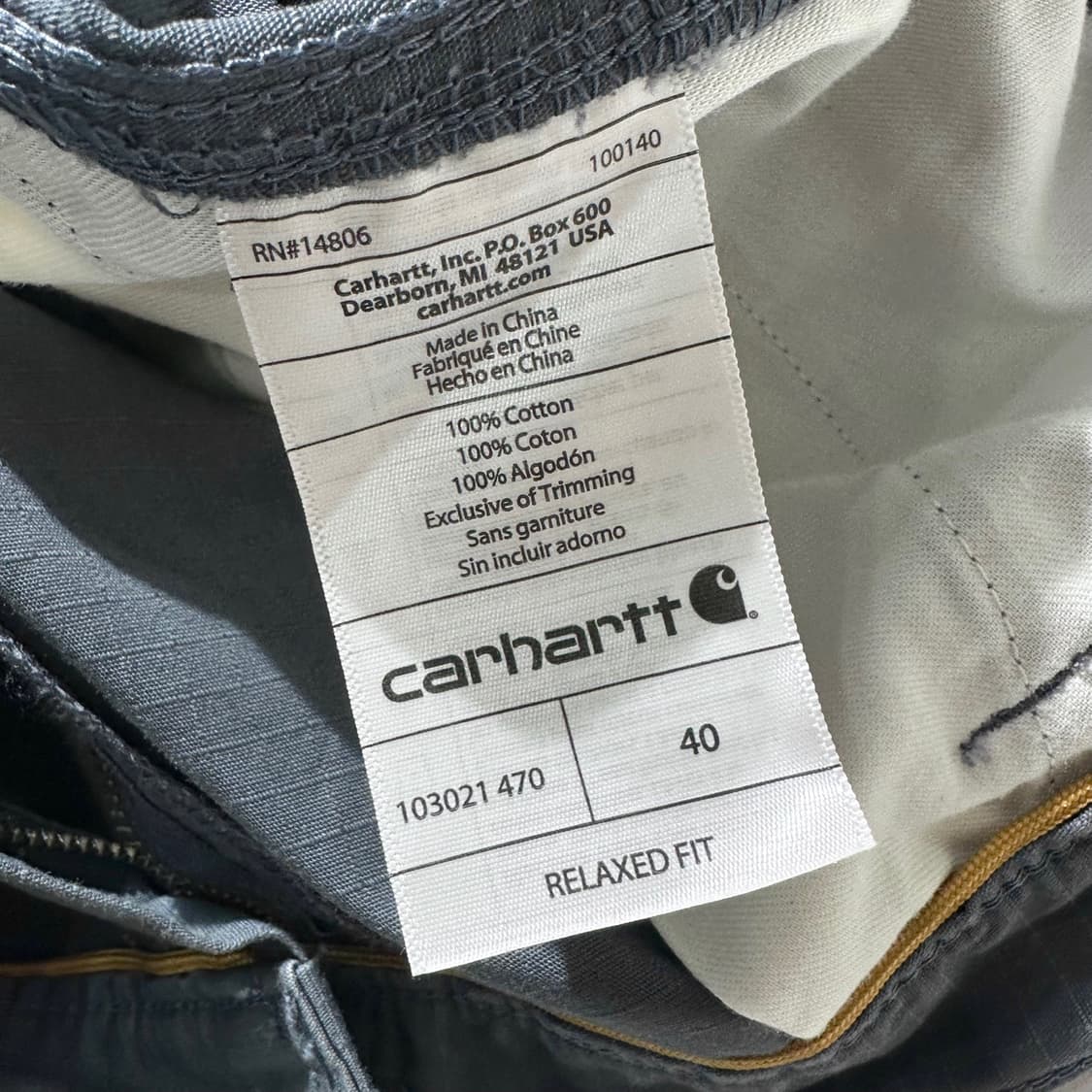 칼하트 릴렉스드핏 립스탑 하프팬츠 반바지 상품이미지6