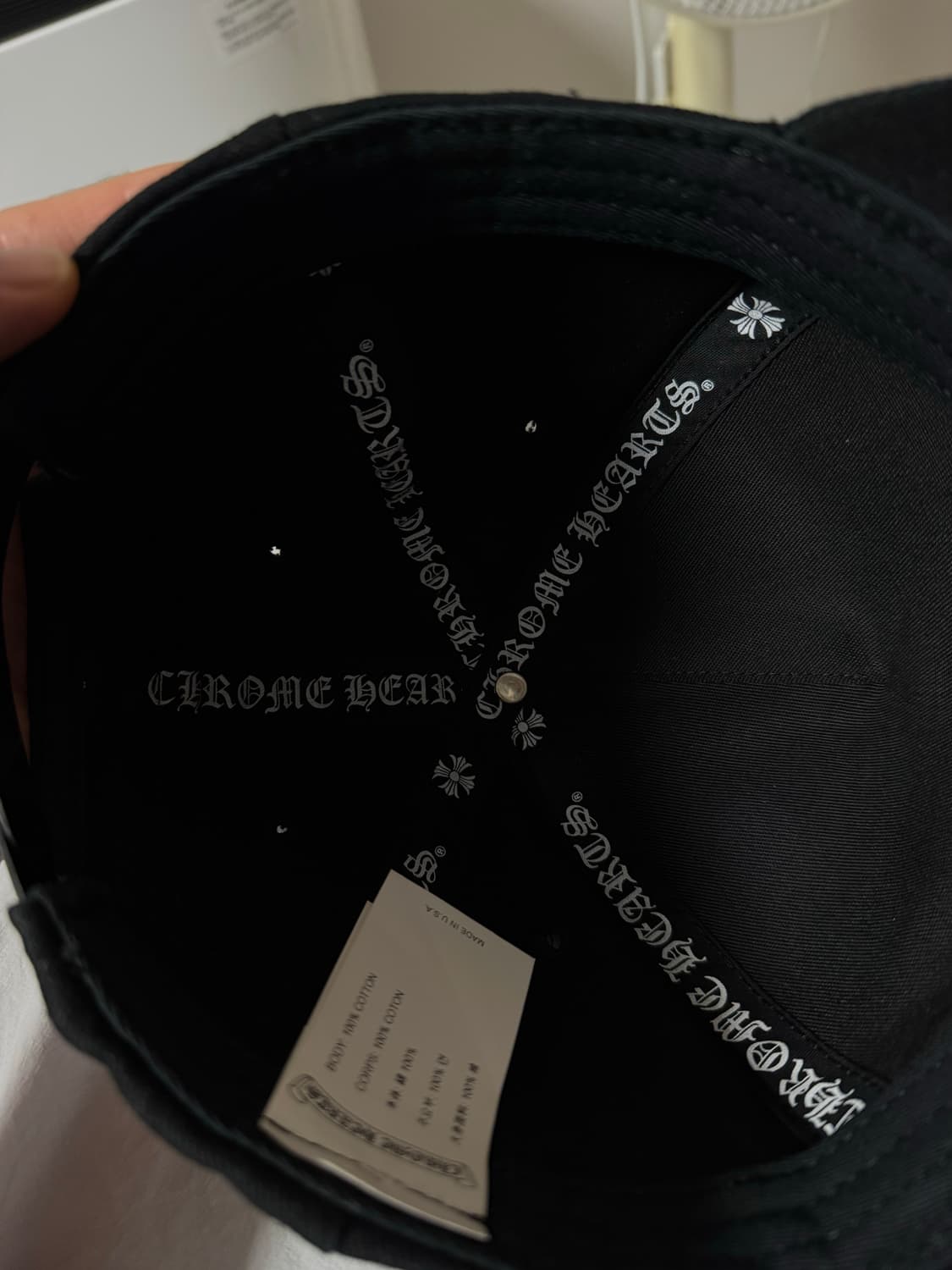 크롬하츠 홀스슈 데님 베이스볼햇 블랙 상품이미지4