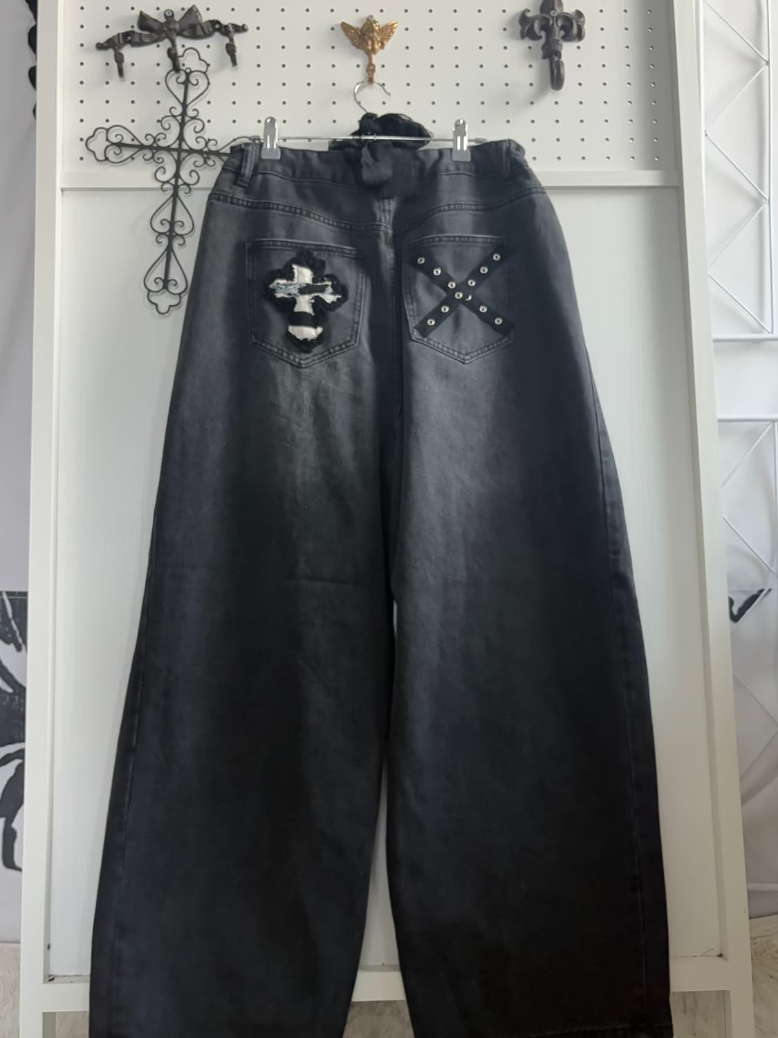 • hurtmade Dark gray denim cross patch & 상품이미지2