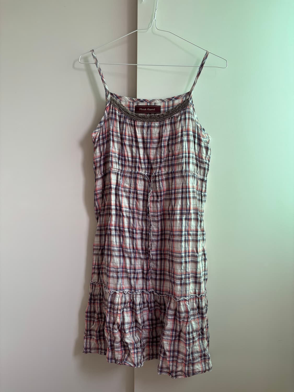 빈티지 체크 원피스 상품이미지1