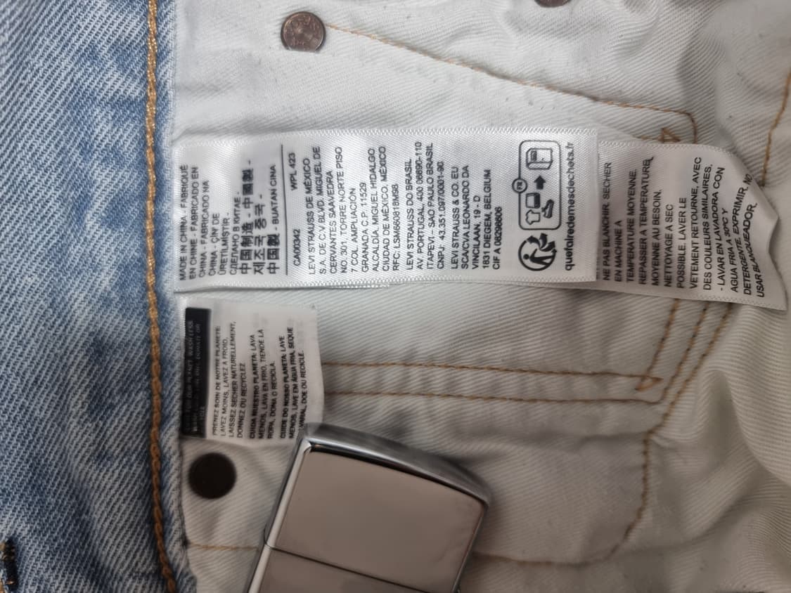 리바이스 프리미엄 501 데님 팬츠 연청  (30 X 32) 상품이미지5