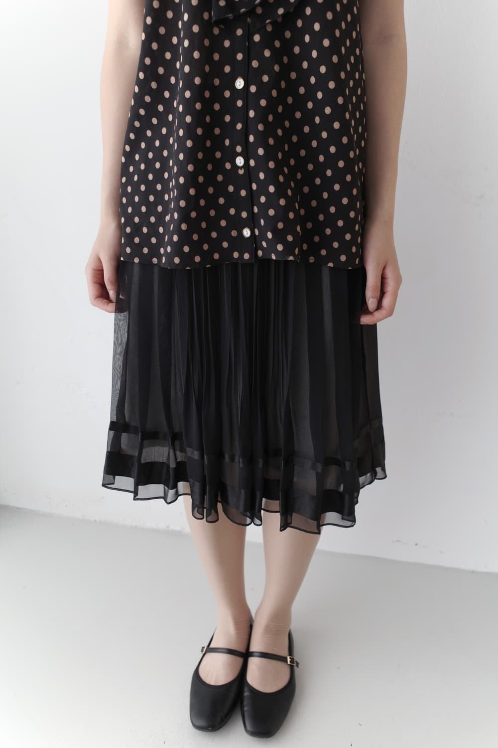dot ribbon half shirt 상품이미지4