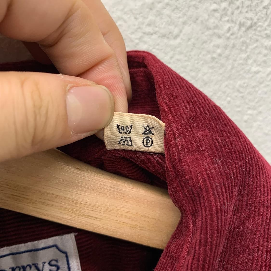 버버리 버건디 로고 코듀로이 셔츠 상품이미지7