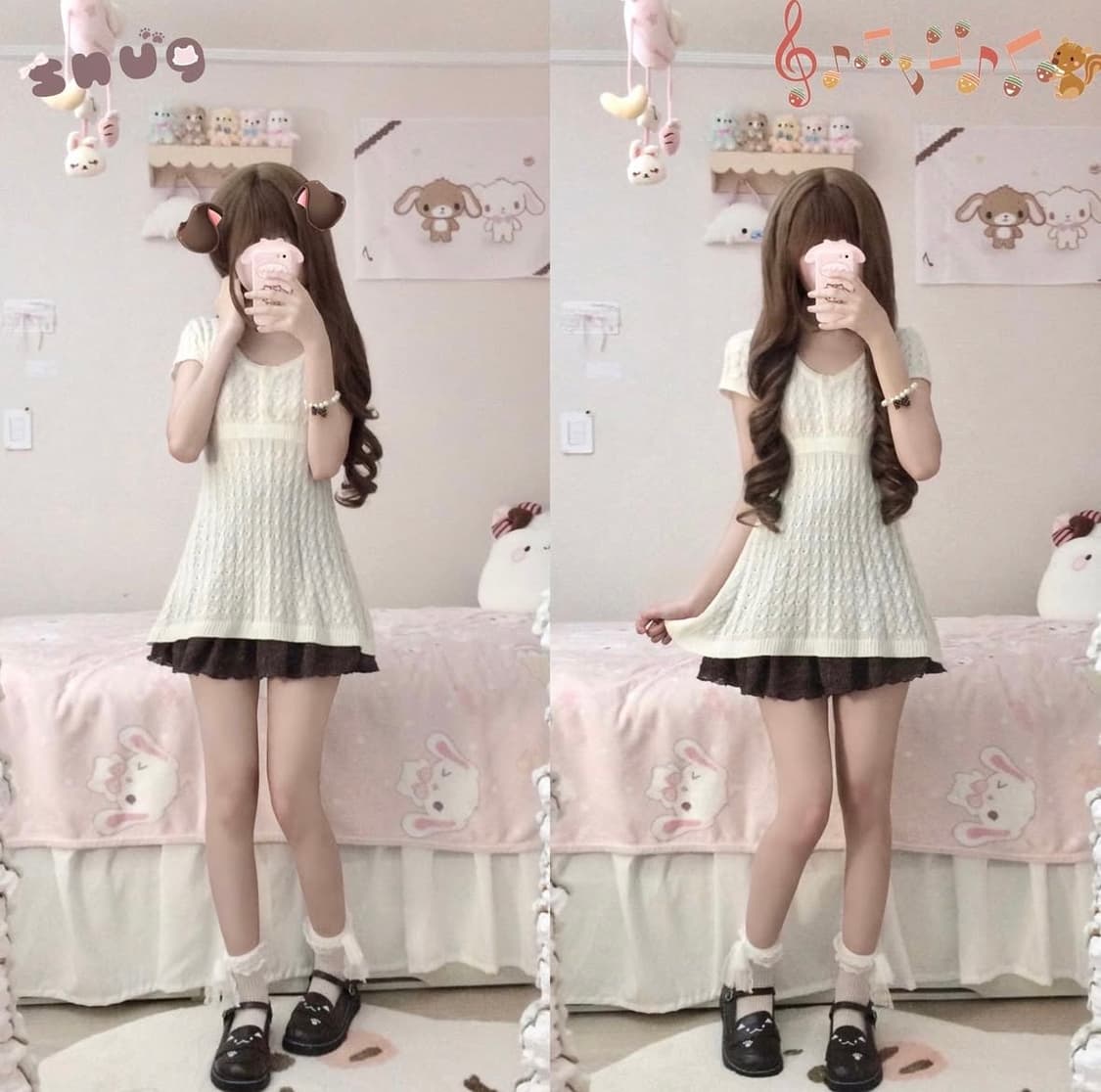 (일괄) Snug 스너그 푸키니트, 퍼퓸스커트 히메카지 히메갸루 라떼갸루 상품이미지3