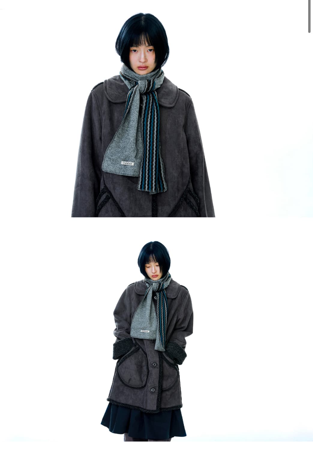 코이세이오 스웨이드 자켓 차콜 상품이미지2