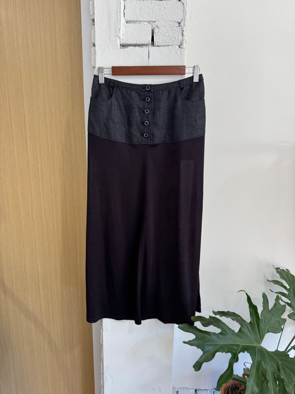 vintage button see-through skirt 상품이미지3