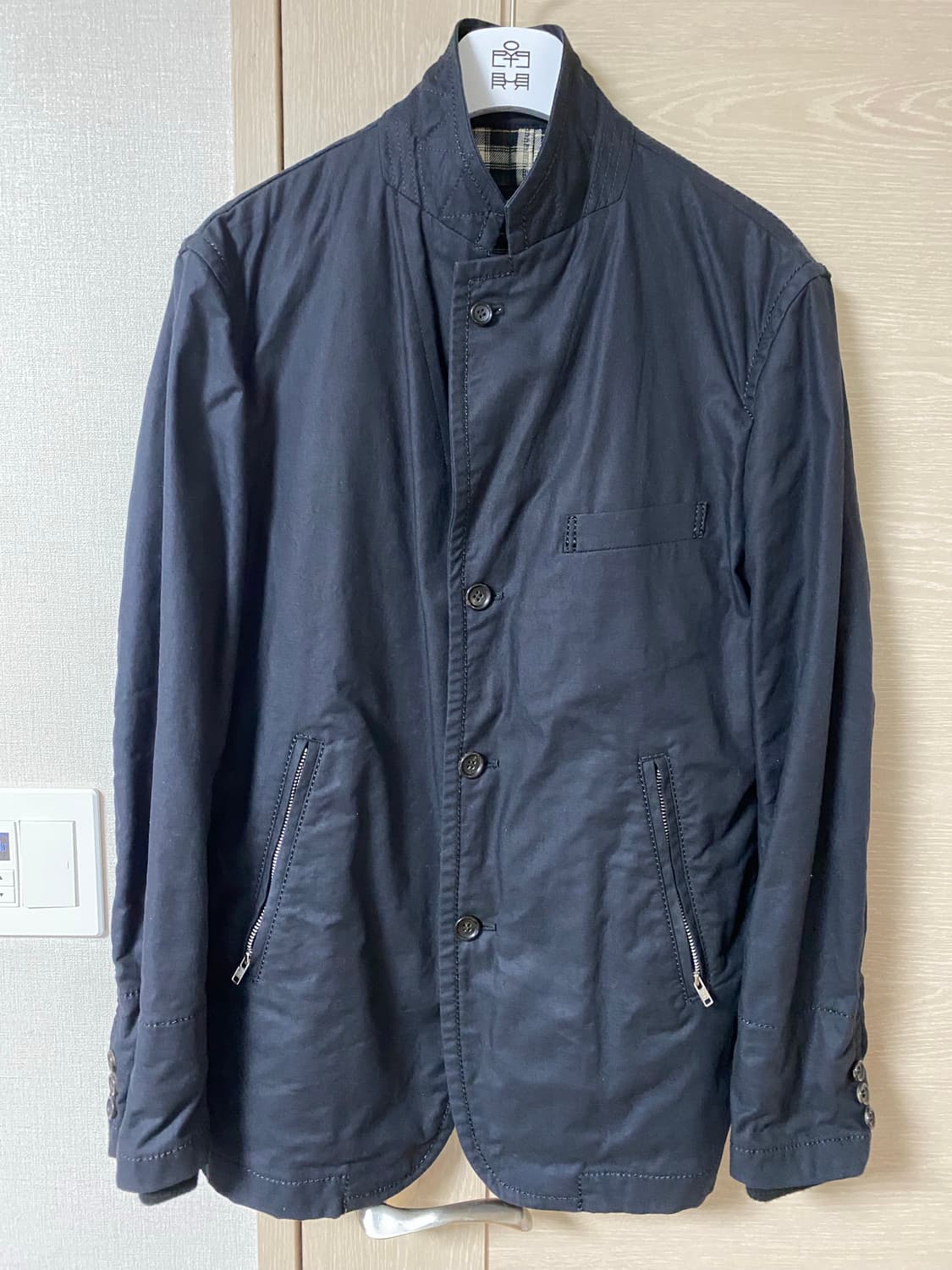 꼼데가르송 옴므 3버튼 지퍼 코튼 블레이져 M사이즈 상품이미지1