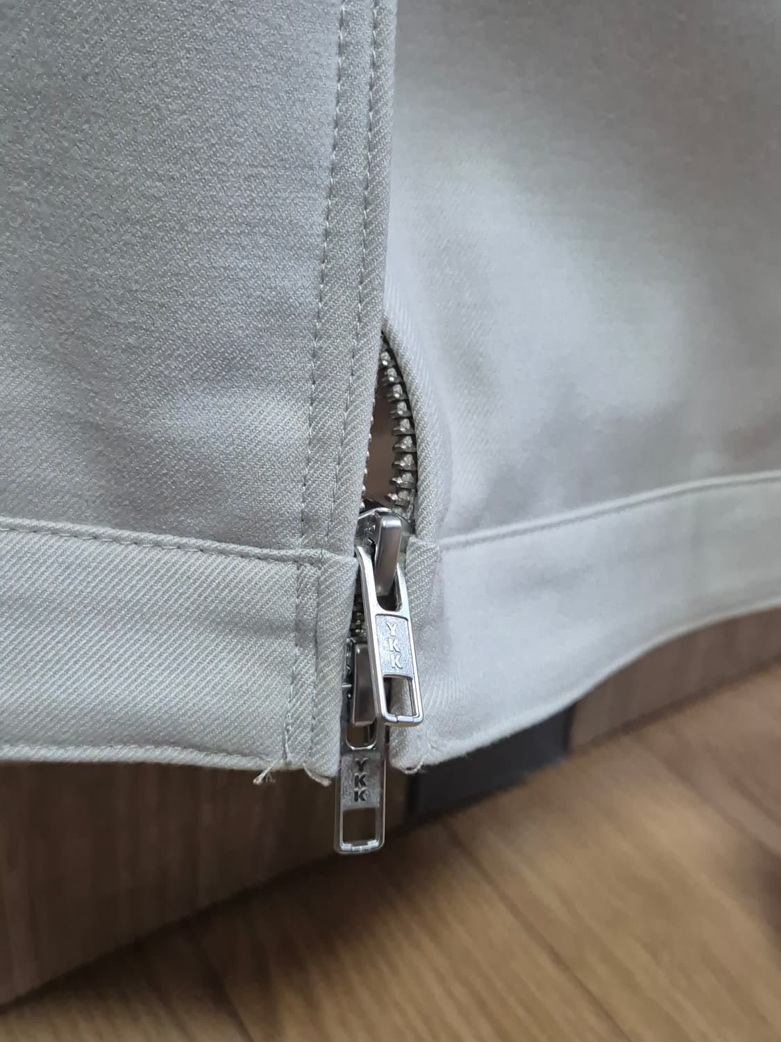 드로우핏 웨이브 블록 울 해링턴 자켓 크림 xl 상품이미지9
