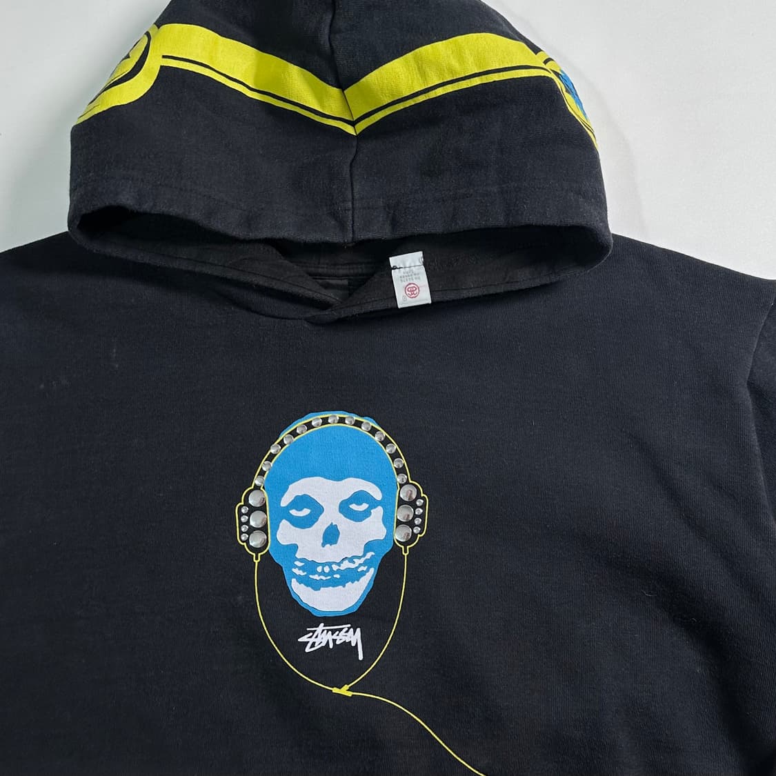 90s 스투시 스컬 헤드폰 후드티 상품이미지3