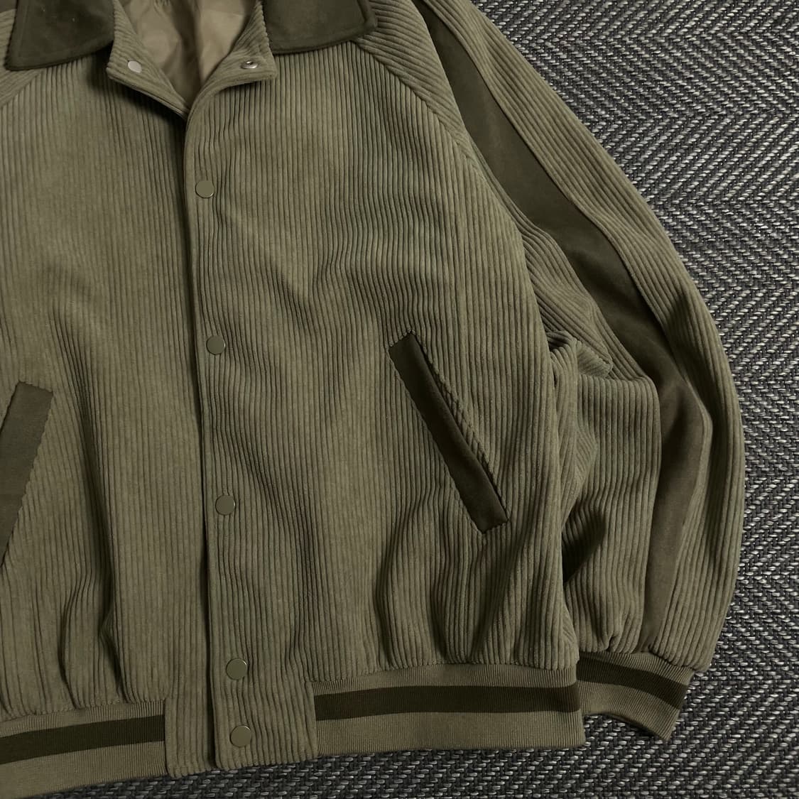 빈티지 미니멀 코듀로이 스웨이드 바시티 자켓 y 3914 상품이미지3