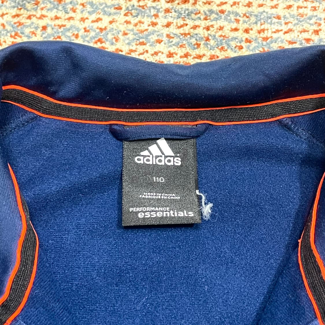 아디다스 삼각로고 네이비 기모 집업 져지 자켓 남성110 상품이미지3