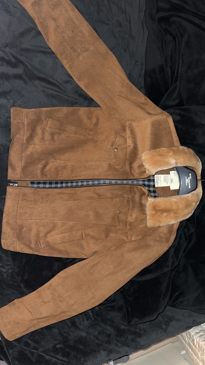 블루썬플라워 스웨이드 자켓 상품이미지1