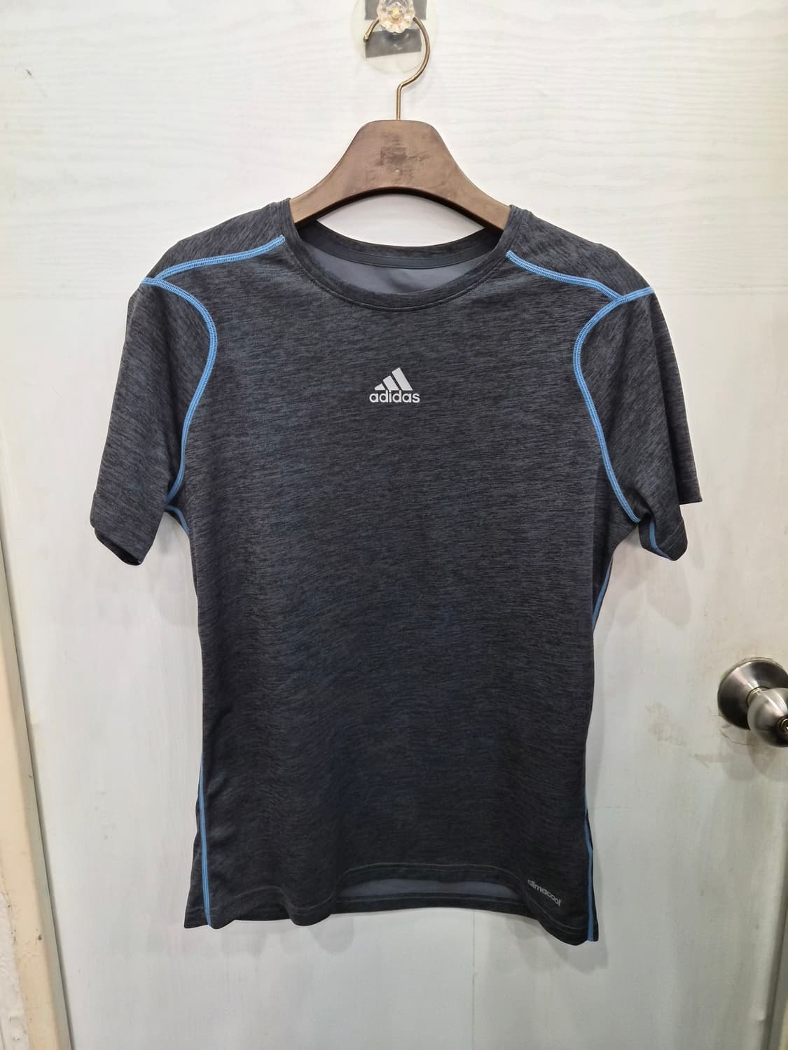 M,95)) adidas 아디다스 반팔티셔츠! 가운데로고~그레이&블루 상품이미지2