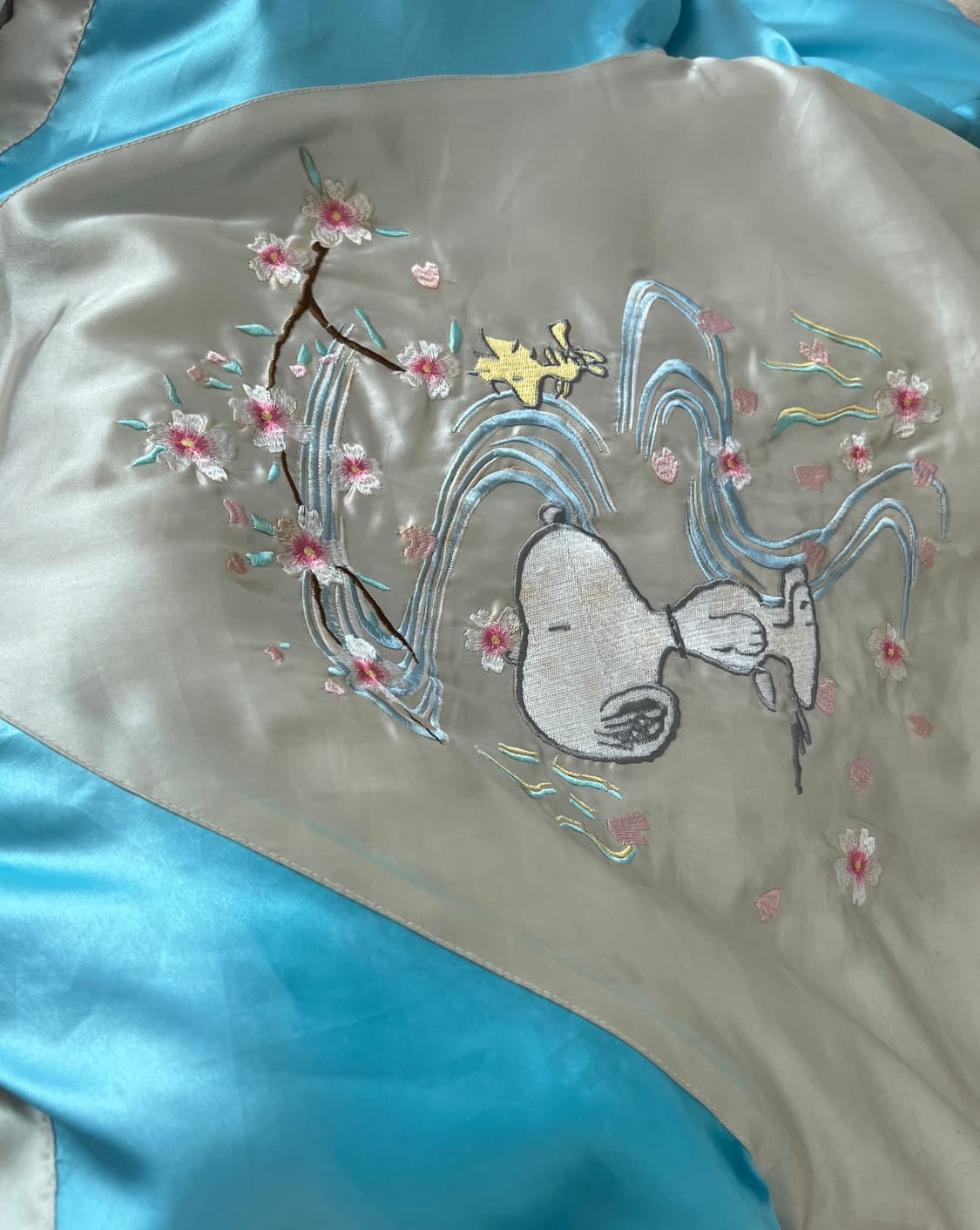 PEANUTS SNOOPY 벚꽃 자수 스카쟌 • 일본 빈티지 Y2K 점퍼 상품이미지3