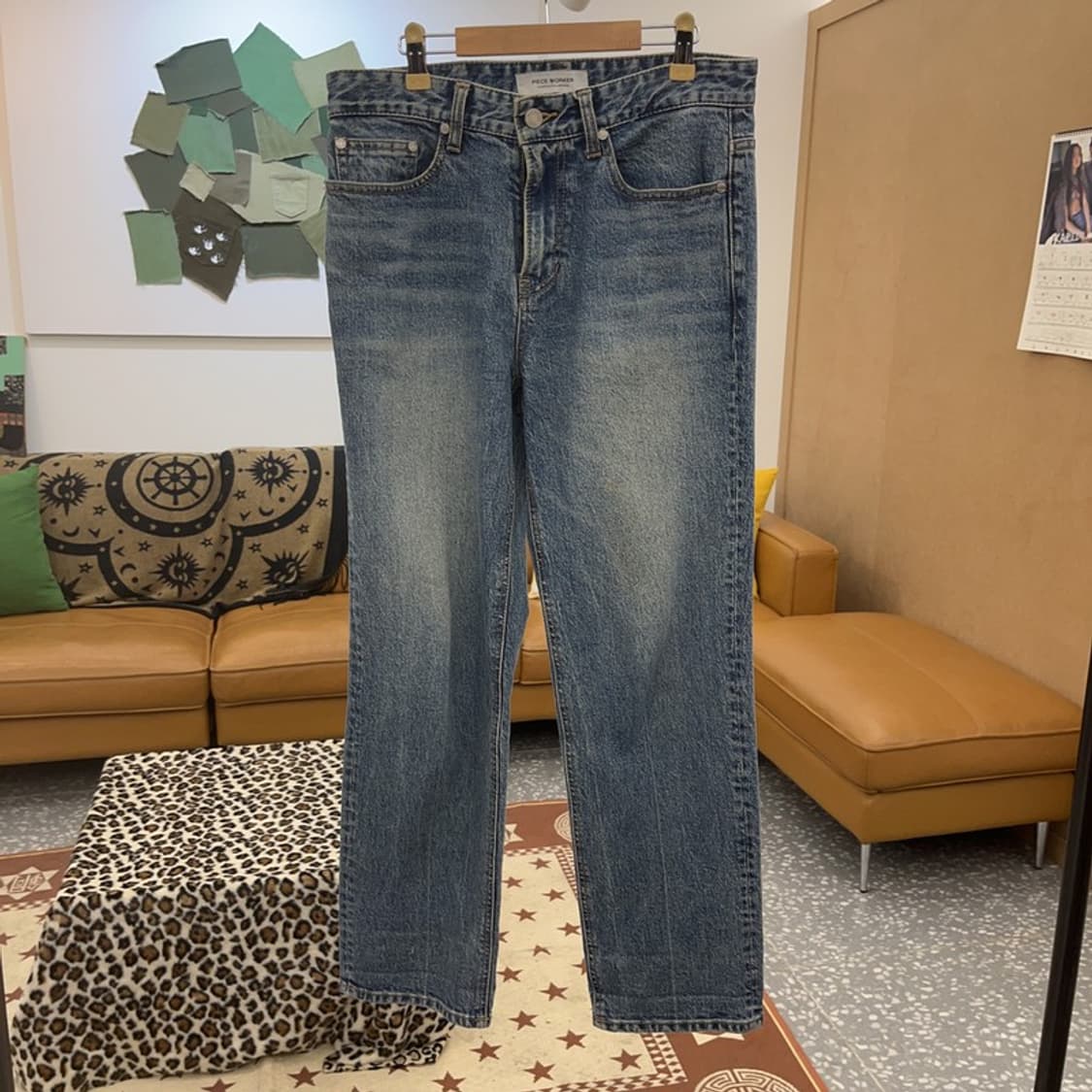 피스워커 빈티지 레트로 캐주얼 워싱 데님 청바지 29인치 C09408 상품이미지3