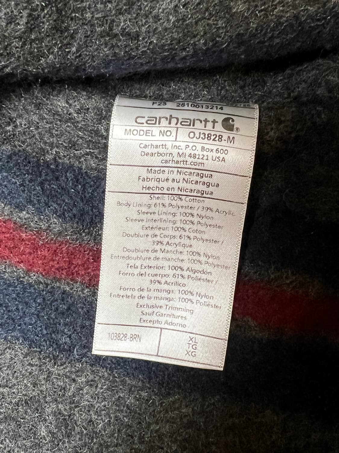 칼하트 oj3828 디트로이트 자켓 xl 상품이미지2