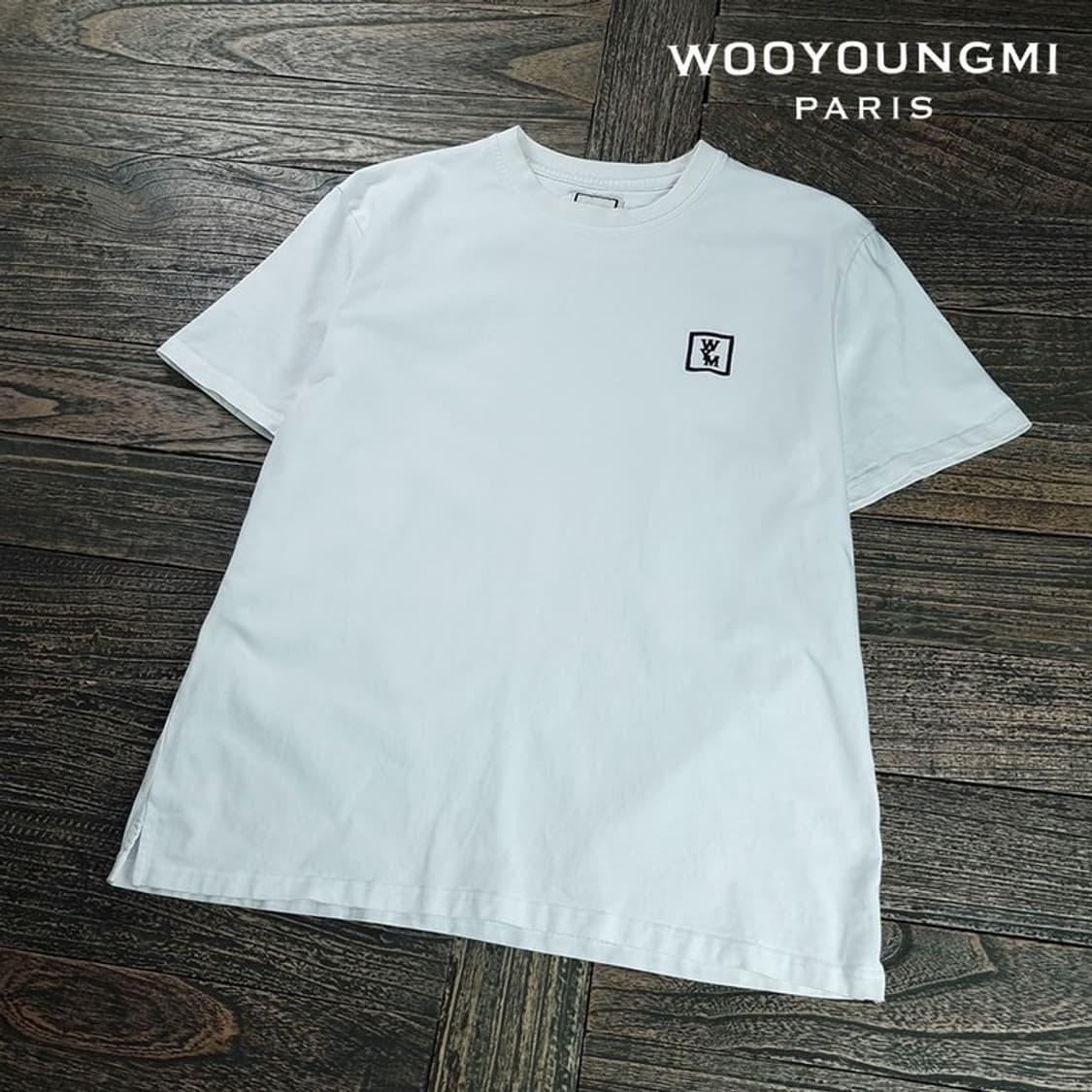 [우영미] 백로고 반팔티 화이트 P01642 상품이미지1