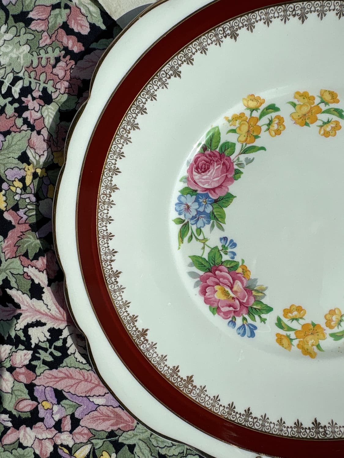 영국 빈티지 임페리얼 22k 양귀 케이크 접시 상품이미지2