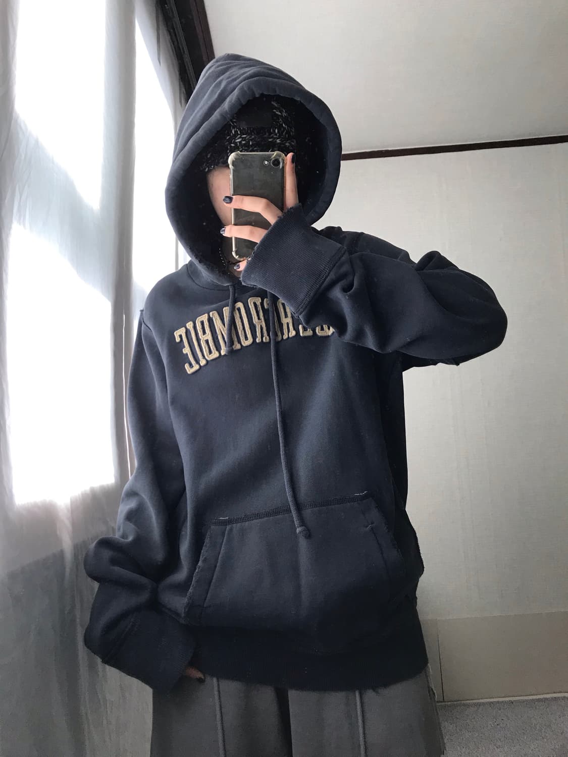 아베크롬비 네이비 오버핏 후드티 상품이미지2