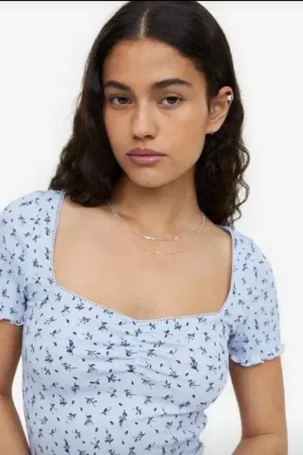 h&m lace trimmed bodycon dress 스몰사이즈  상품이미지2