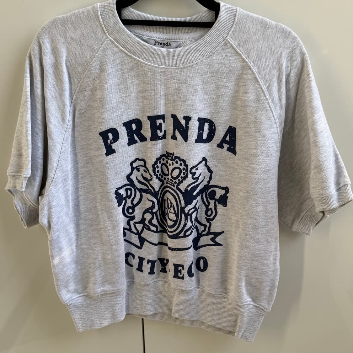 [프렌다] 반팔 크롭 맨투맨 상품이미지3