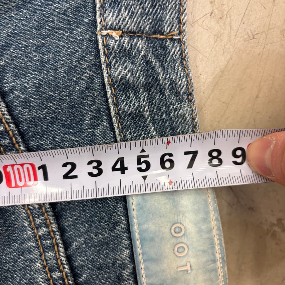 Ootj 워싱 커브드 데님 팬츠 상품이미지5