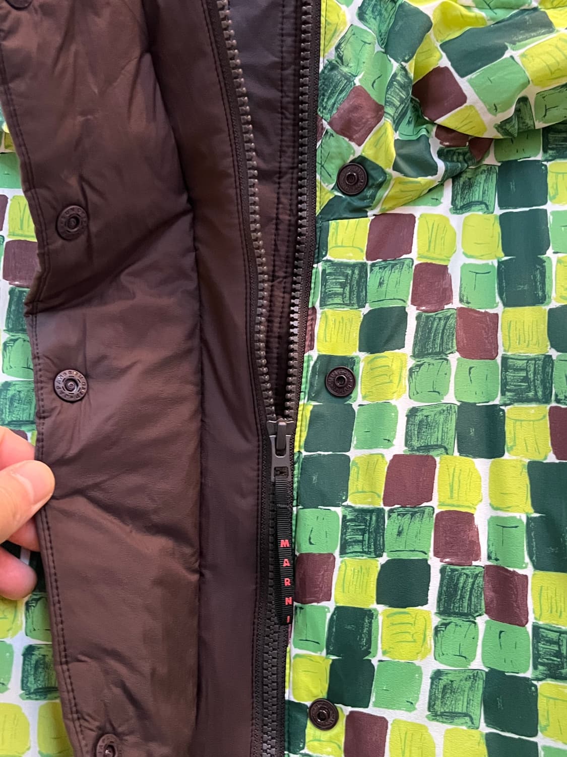 Marni X Uniqlo 오버핏 다운 후디 패딩 L 상품이미지4