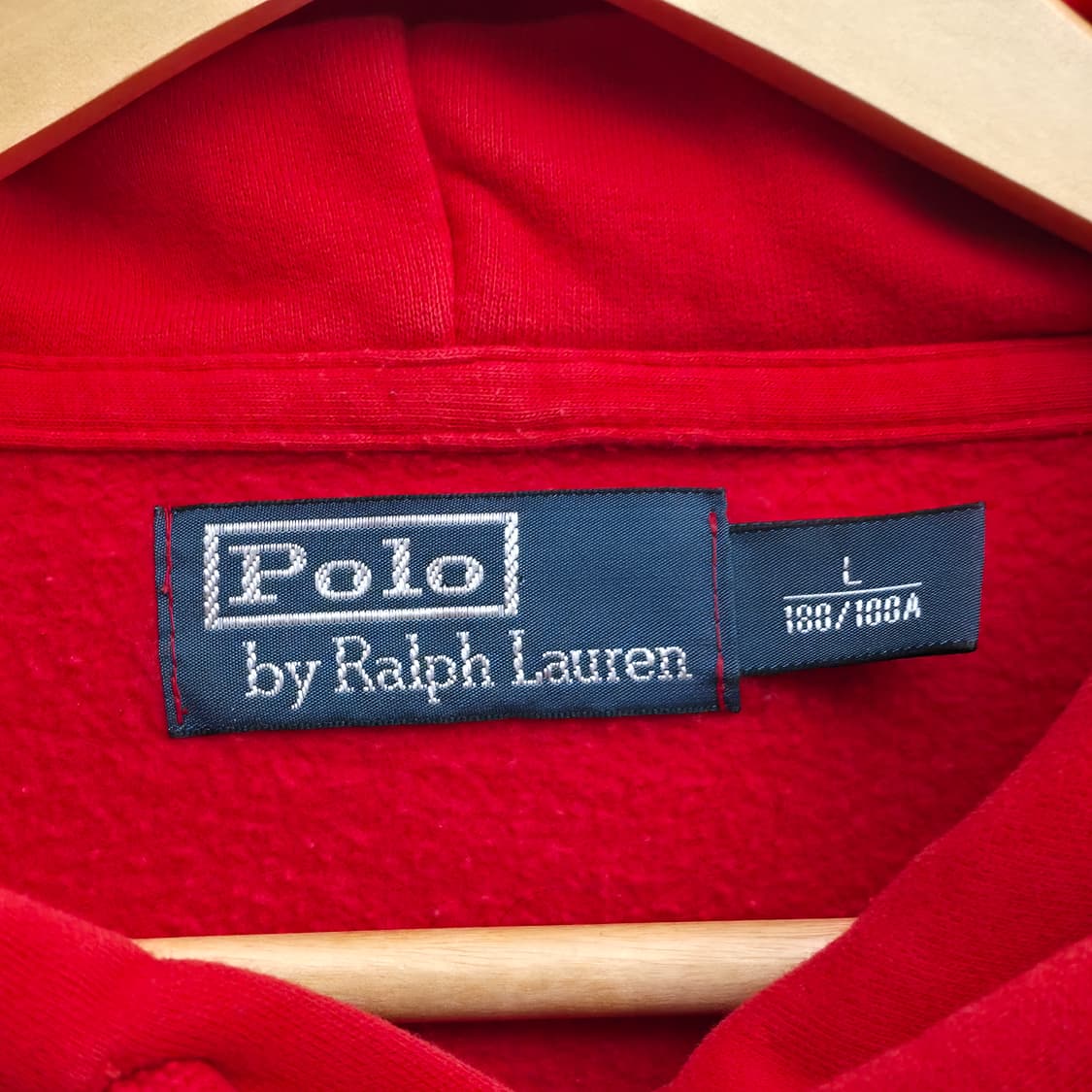 [L] 폴로 랄프로렌 레드 빅포니 후드티 상품이미지5