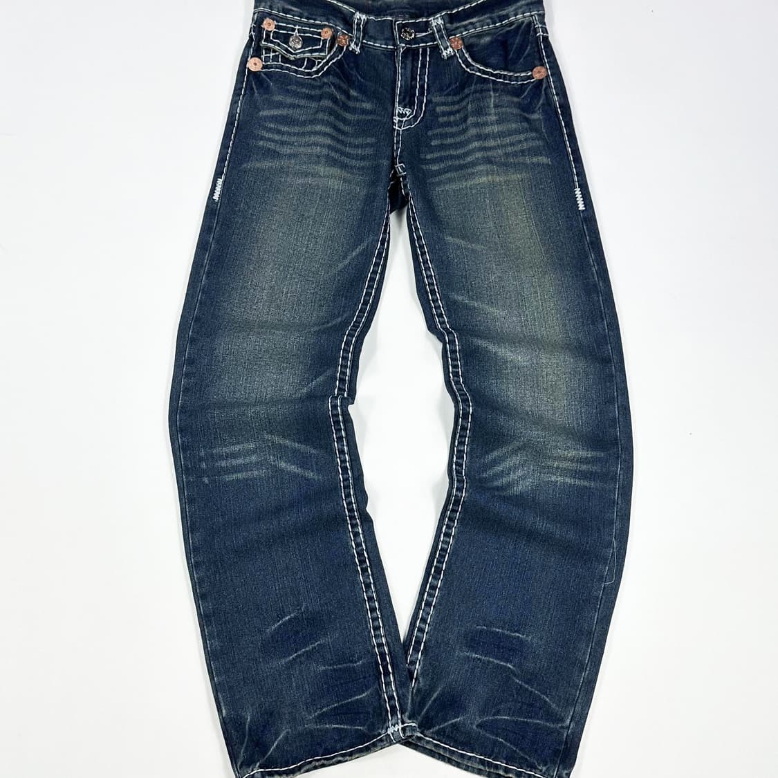 32 트루릴리전 USA 루즈핏 스트레이트 스티치 데님팬츠 상품이미지2