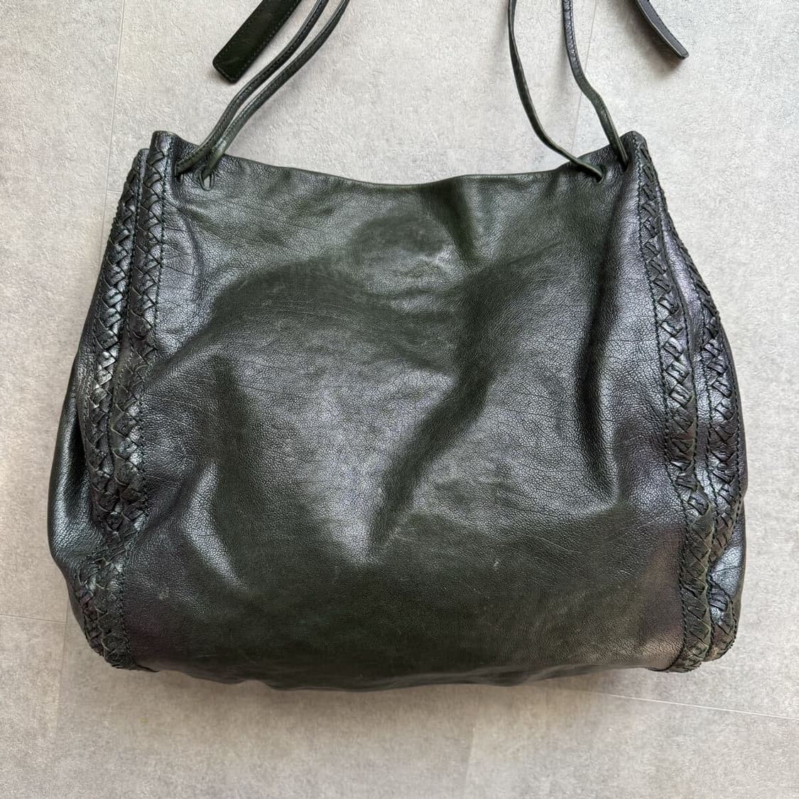 보테가베네타 인트레치아토 가죽 보스톤백 상품이미지2