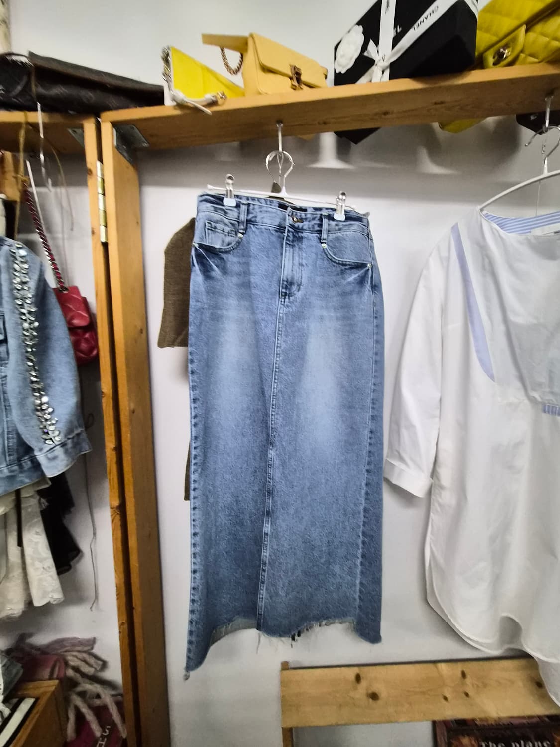 JS뉴욕 케이프니트.보브 데님스커트 상품이미지6