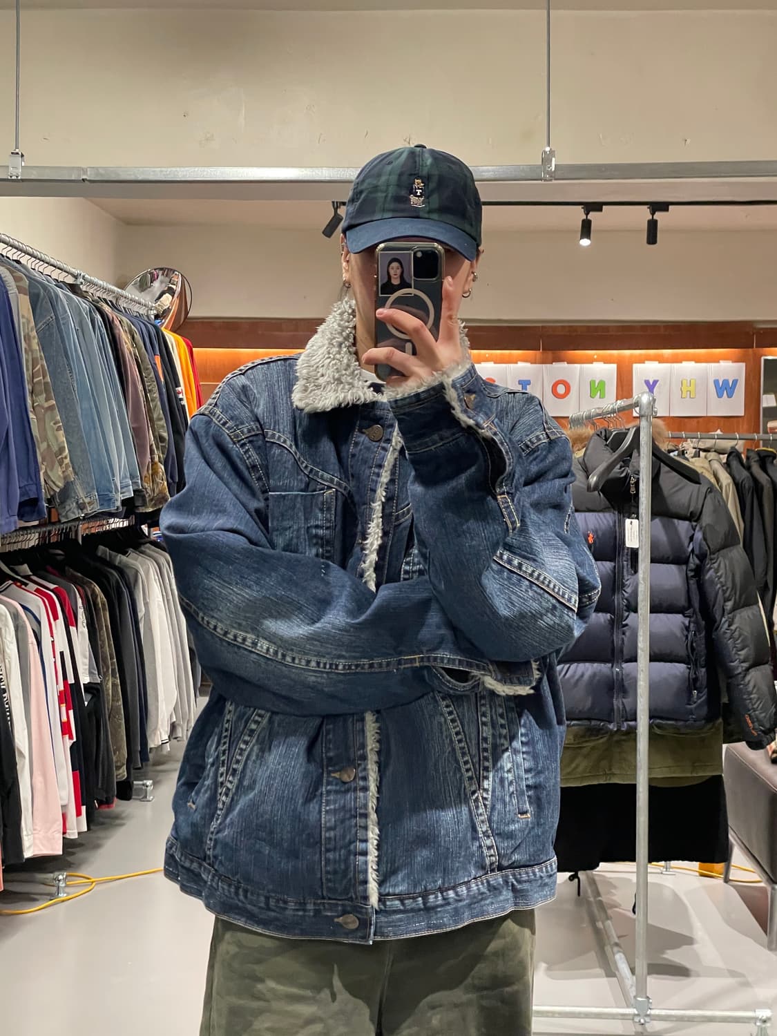 빈티지 빅사이즈 쉐르파 데님 자켓   상품이미지2