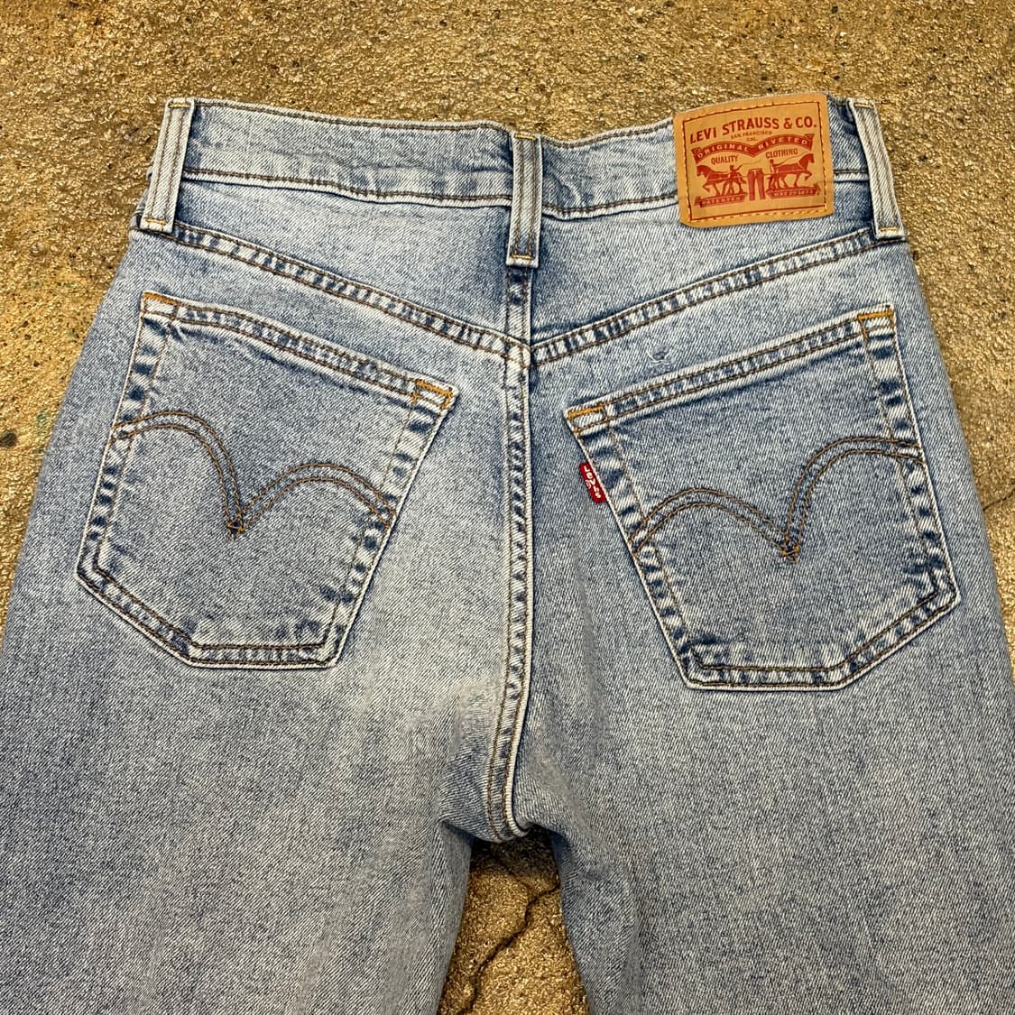 USA 빈티지 리바이스 웻지스트레이트 여성 스판 청바지 상품이미지9