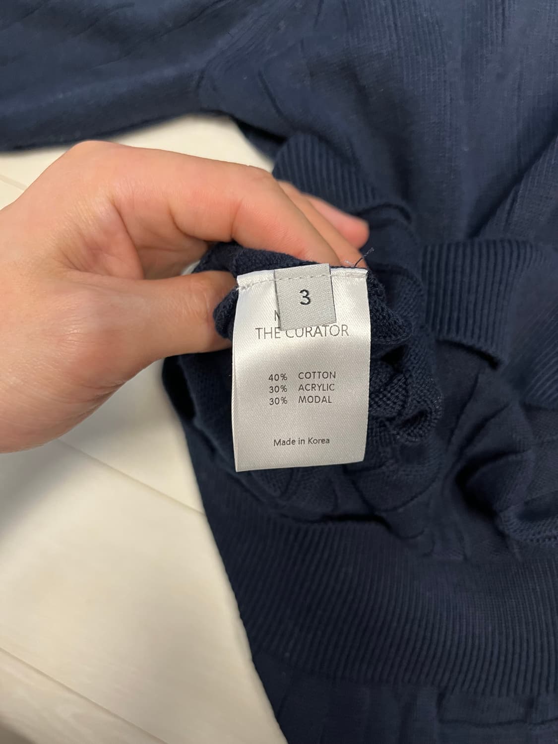 [마티스 더 큐레이터]카리 하프 니트_네이비(3) 상품이미지10