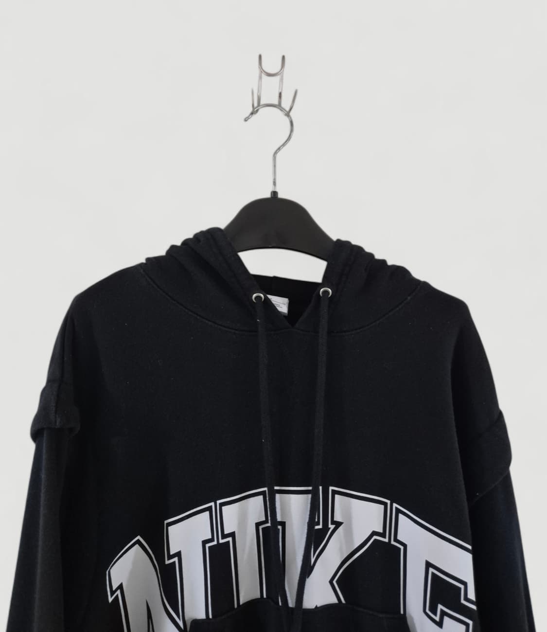 나이키 반팔레이어드 기모 후드티 여성용 오버핏 상품이미지2