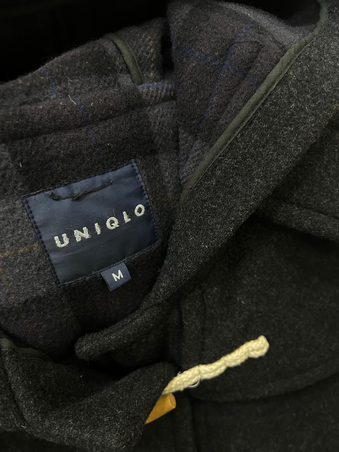 [M]유니클로 울 더플코트/챠콜/일본판 상품이미지4